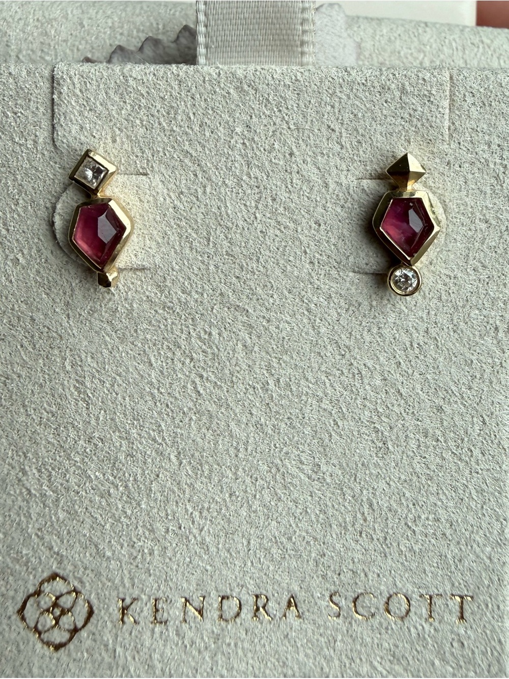 Kendra Scott pink tourmaline Bonnie studs
